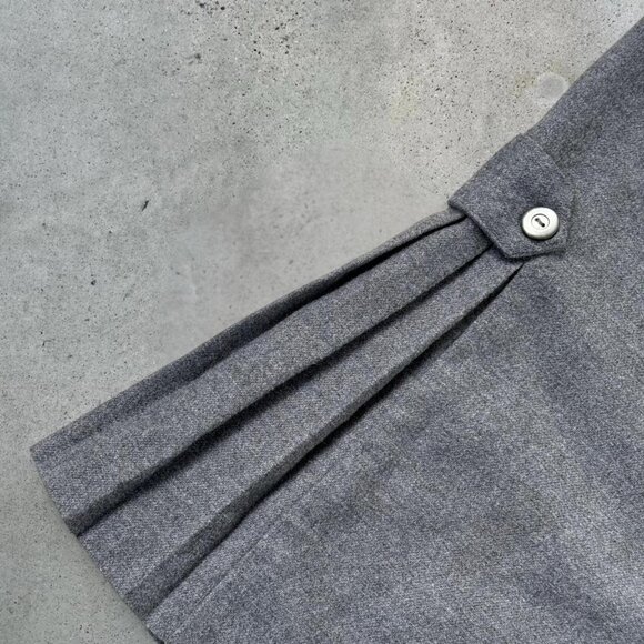 Vintage grey pleated maxi skirt - Picture 6 of 8